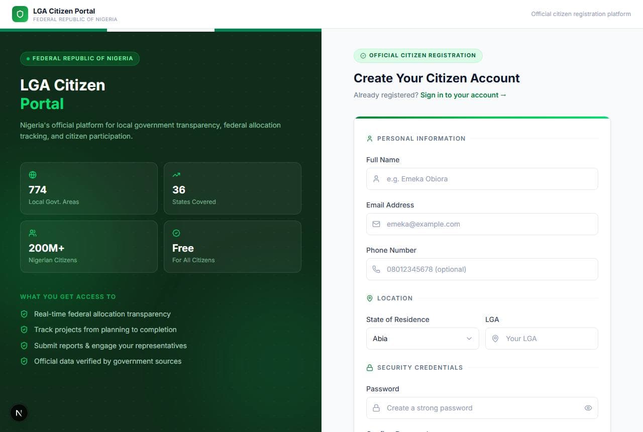 Create an Account